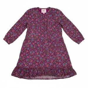 Banjanan Anthropologie Girls Chota Bazaar Dress Floral Purple Cotton Size 10